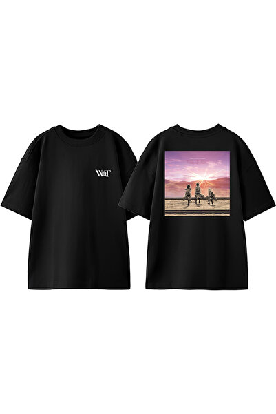 THEWERT Attack On Titan 13 Design Rukotvorska Torba Štampano Pamuk Crna Overs...