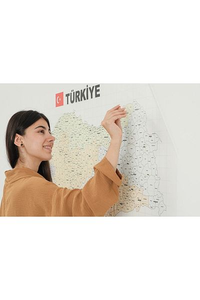 TutturX Türkiye's Map Il-impern Map 70x150cm