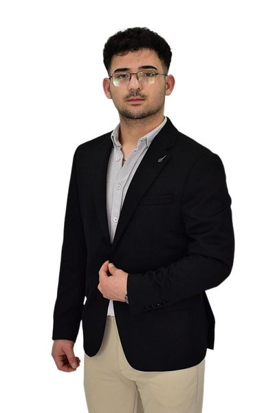 Suitmen Ανδρικό μαύρο μονό αθλητικό μπουφάν BGL-ST04466
