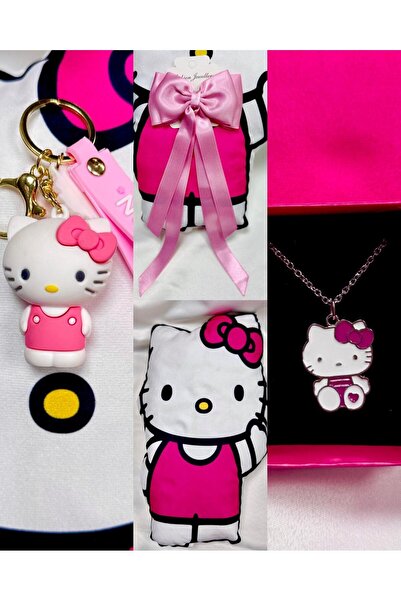 Perry Accesories hello citty yastık,anahtarlık,kolye ve otomatik fiyonk toka ...