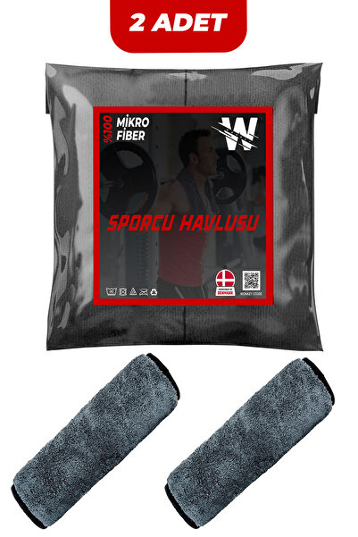 Wonkey Sporcu Havlusu - Fitness Antreman Havlusu 2 Adet , Mikrofiber Gym Boks...