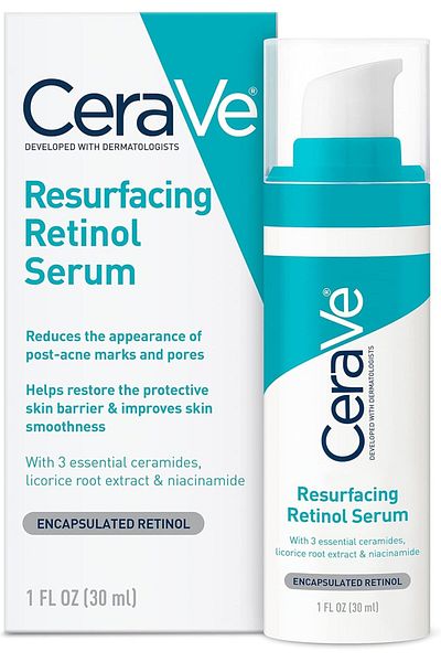 CeraVe سيروم سيرافي ريتينول لعلاج علامات حب الشباب وملمس البشرة - تنقية المسام، تجديد البشرة، تفتيح البشرة