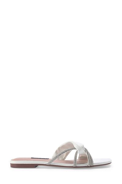 Nine West Γυναικείες flat παντόφλες ASTER 3FX White