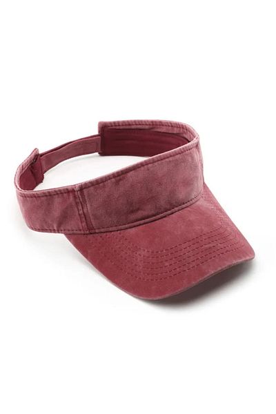 WOHOME Vintage 100% Cotton Washed Tattered Half Visor Hat