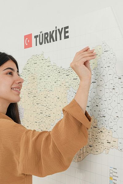 TutturX Türkiye's Map Il-impern Map 70x150cm