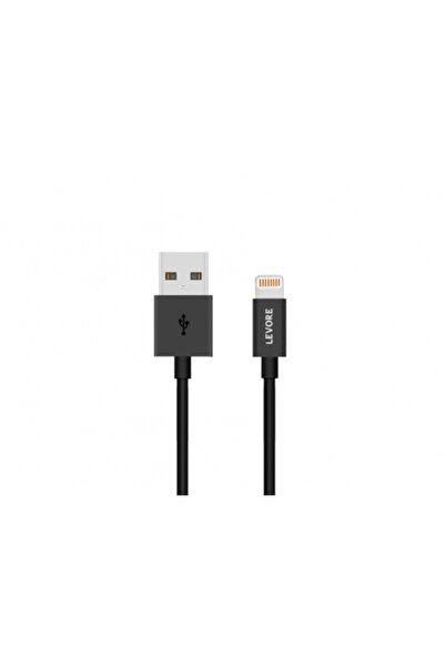 Levore كابل شحن USB للآيفون بلاستيك بطول 1 متر - أسود