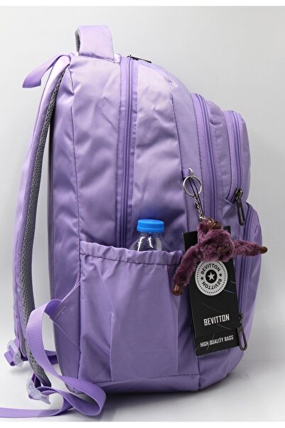 Bevitton Mor Renk Suya Dayanıklı Kumaş Büyük Boy Sırt Seyahat Ve Okul Çantası / 2100