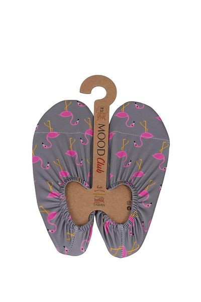 MOOD Club Gray Flamingo Sea Shoes and Multi-Purpose Anti-Slip Pool Booties