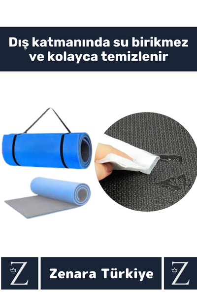 Zenara Спеціальне виробництво Компактний двосторонній водонепроникний килимок для сну в поході, йоги та пілатесу, 16 мм