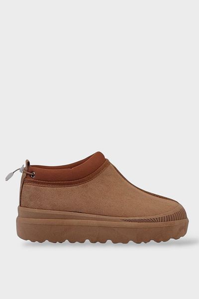 Liger Tan Suede Γυναικείες Μπότες - Χοντρή σόλα, Γούνινο Εσωτερικό, Ελαστική Πλάτη