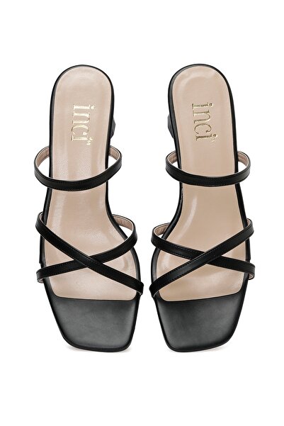 İnci Черни дамски чехли на ток Olsen 3fx