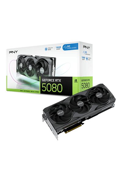 PNY Geforce Rtx™ 5080 Oc Epic-x Overclocked Triple Fan Gpu 16gb