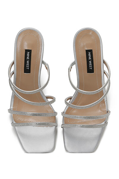 Nine West Kuka 3fx Gümüş Kadın Topuklu Terlik