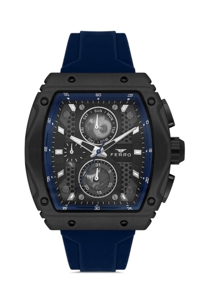 FERRO Lacivert Silikon Kordon Erkek Kol Saati FM11351D-ZA2