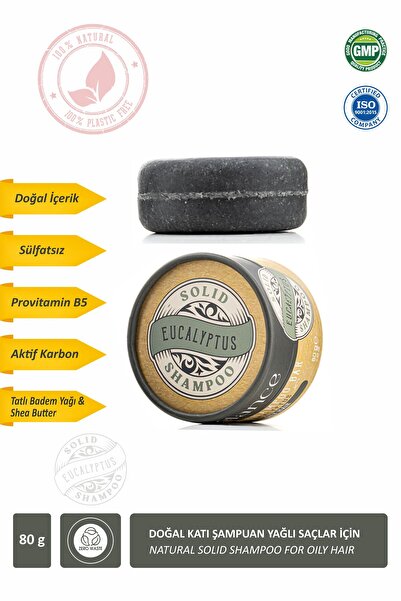 Relance Doğal Katı Şampuan Yağlı Saçlar Için Şampuan 80g Sülfatsız Şampuan Aktif Karbon & Provitamin B5