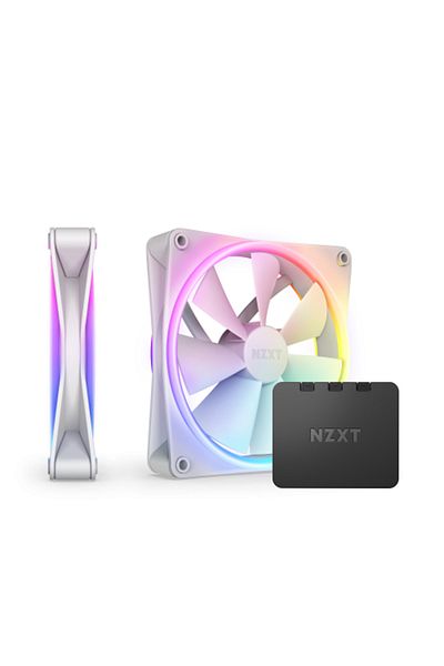 Nzxt F 140 RGB DUO 140mm Fans (2 Pack) with Controller - White