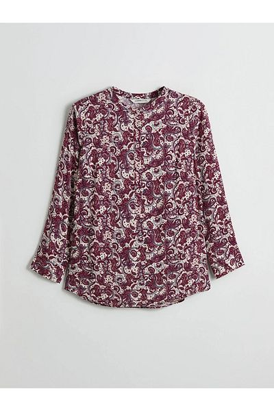 LC Waikiki Lcw grace plum dominant collar floral blouse