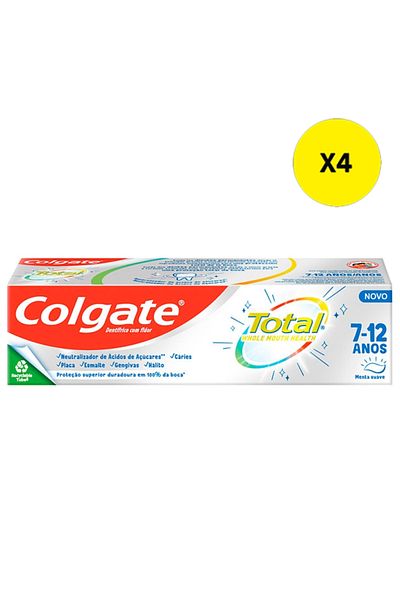 Colgate X4 - COLGATE TOOTHPASTE JUNIOR 50ML 7-12 YEARS MINT