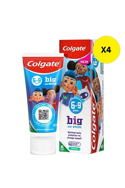 Colgate X4 - COLGATE CHILDREN'S TOOTHPASTE 50ML BIG SMILES 6-9 YEARS