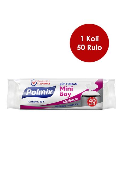 Polmix 50 Pieces Mini Size Transparent 40 X 50 cm Garbage Bags - P101