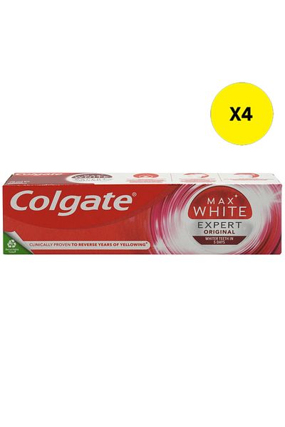 Colgate X4 - COLGATE TOOTHPASTE 75ML MAX WHITE EXPERT PEARL MINT