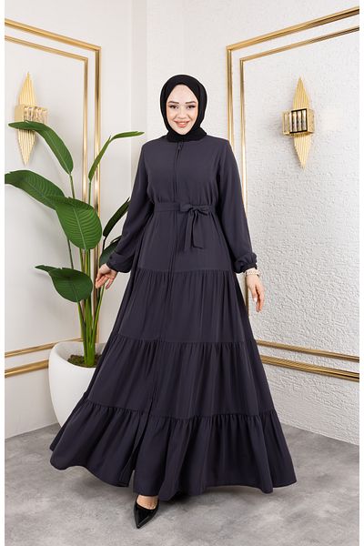 Butik Medina Silk 3 Layer Gathered Feracce