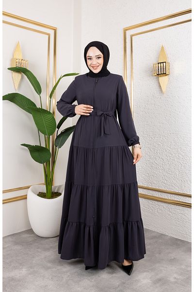 Butik Medina Silk 3 Layer Gathered Feracce