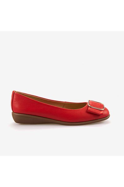 KEMAL TANCA Genuine Leather Buckle Women's Ballerinas 2221