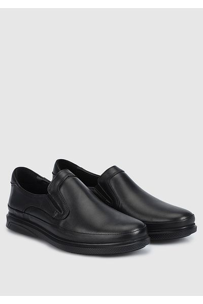 Eclipse Men's Black Leather Shoes