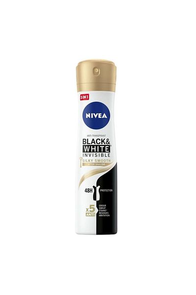 NIVEA ANTIPERSPIRANT DEO 150ML INVISIBLE BLACK/WHITE SILKY SMOOTH