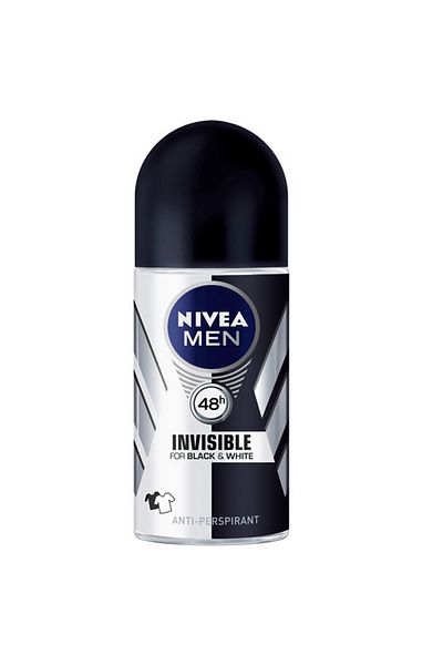 NIVEA ANTIPERSPIRANT ROLL ON 50ML MEN BLACK WHITE INVISIBLE ORIGINAL