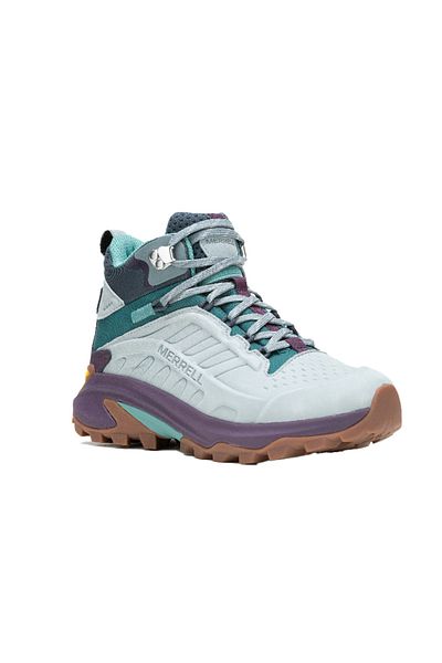 Merrell J038222 Moab Speed ​​2 Ltr Mid Wp Women's Outdoor Hiking Boots Gray Purple
