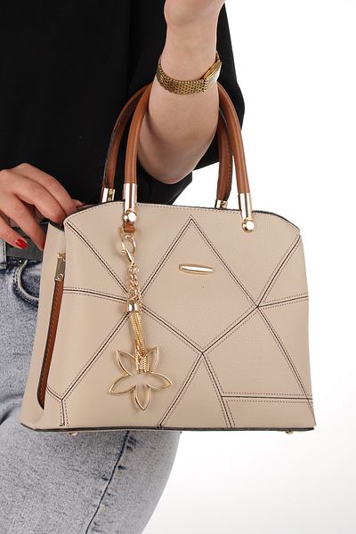 By Hakan Women's Shoulder Handbag, Shoulder Bag, Crossbody Bag and Sand-Tan