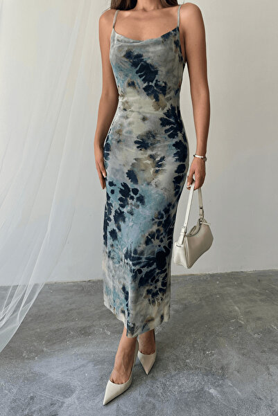 Paw Garage Γυναικείο φόρεμα με μοτίβο Megan με ρυθμιζόμενο λαιμόκοψη και επένδυση με λουράκια