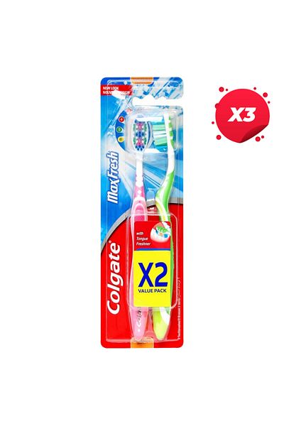 Colgate X3 - COLGATE TOOTHBRUSH MAX FRESH 2PCS/SET
