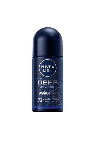 NIVEA ANTIPERSPIRANT ROLL ON 50ML MEN DEEP DARK WOOD 72H