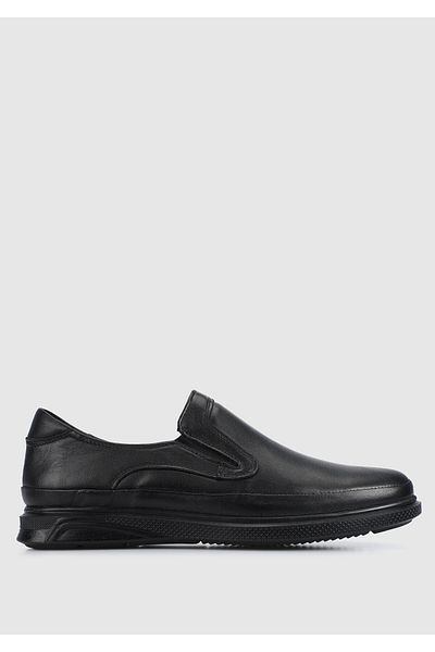Eclipse Men's Black Leather Shoes