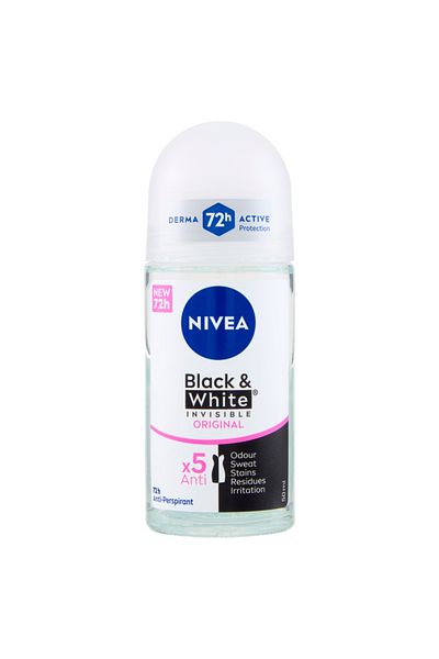 NIVEA NIVEA ANTIPERSPIRANT ROLL ON 50ML INVISIBLE BLACK&WHITE ORIGINAL