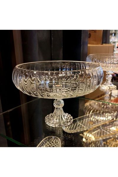 SuoHome Fleur Glass Presentation Bowl & Fruit Salad Presentation Serving Bowl 24X16Cm