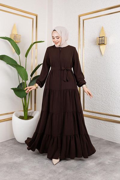 Butik Медина копринена 3-слойна плисирана Абая