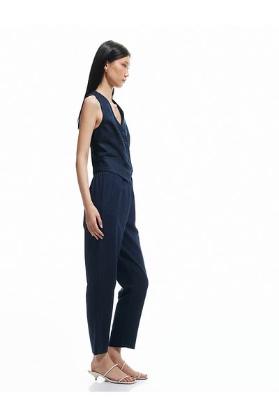 Koton Viscose Fabric Comfortable Fit Pocket Carrot Pants