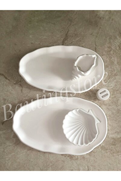 Bautinq Store Χειροποίητος δίσκος καφέ από σκυρόδεμα, θήκη για στρείδια, δίσκ...