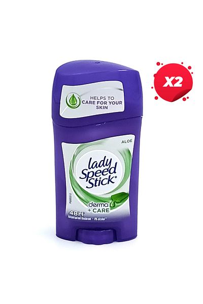 Lady Speed Stick X2 - LADY SPEED STICK ANTIPERSPIRANT STICK 40G DERMA CARE ALOE