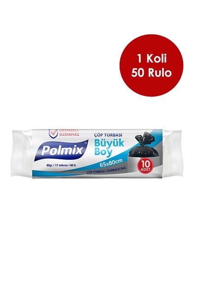 RNL04 Polmix 50 Pieces Large Size 65 X 80 cm Garbage Bags - P103
