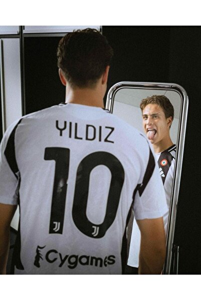 BYSPORTAKUS Juventus 2024/25 Yeni Sezon Kenan Yıldız iç Saha Forması