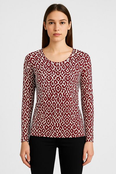 İyisini İstersen Women's Full Lichra Viscosa Combed Round Neck Large Size Bluz