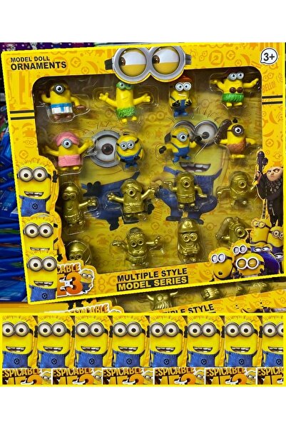 OYUNCAKSAHİLİ BOB KEVİN STUART 16 ADET MİNYON DESPİCABLE ME MİNİON OYUNCAK SE...