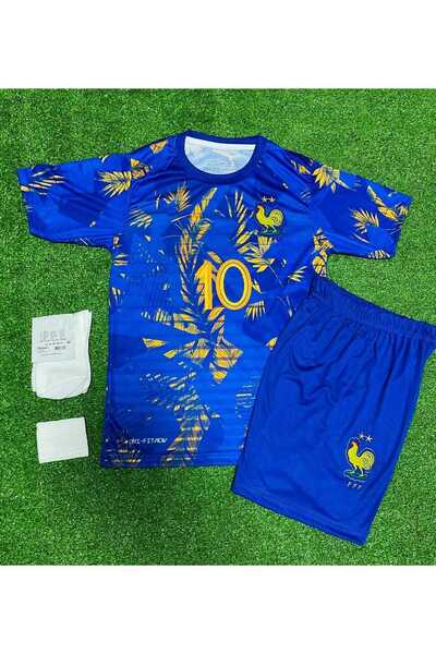 BREATHLESS Fransa Yeni Sezon Kylian Mbappe Özel Konsept Çocuk Forması 4'lü Se...