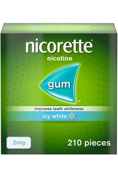 Johnson Nicorette Nicorette Icy White 2mg 210 Pieces Discreet and Fast-Acting Gum