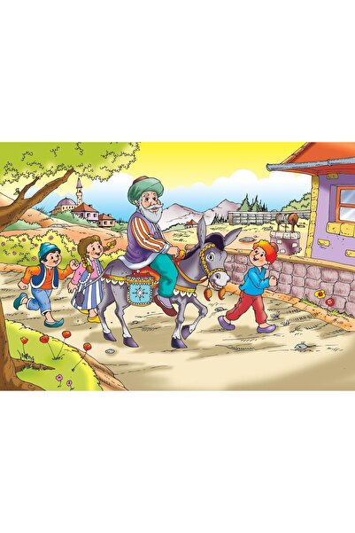 Toy Oyuncak Okul Öncesi Nasretin Hoca Ahşap Yapboz Puzzle 35 Parçalı 25x35 Cm.